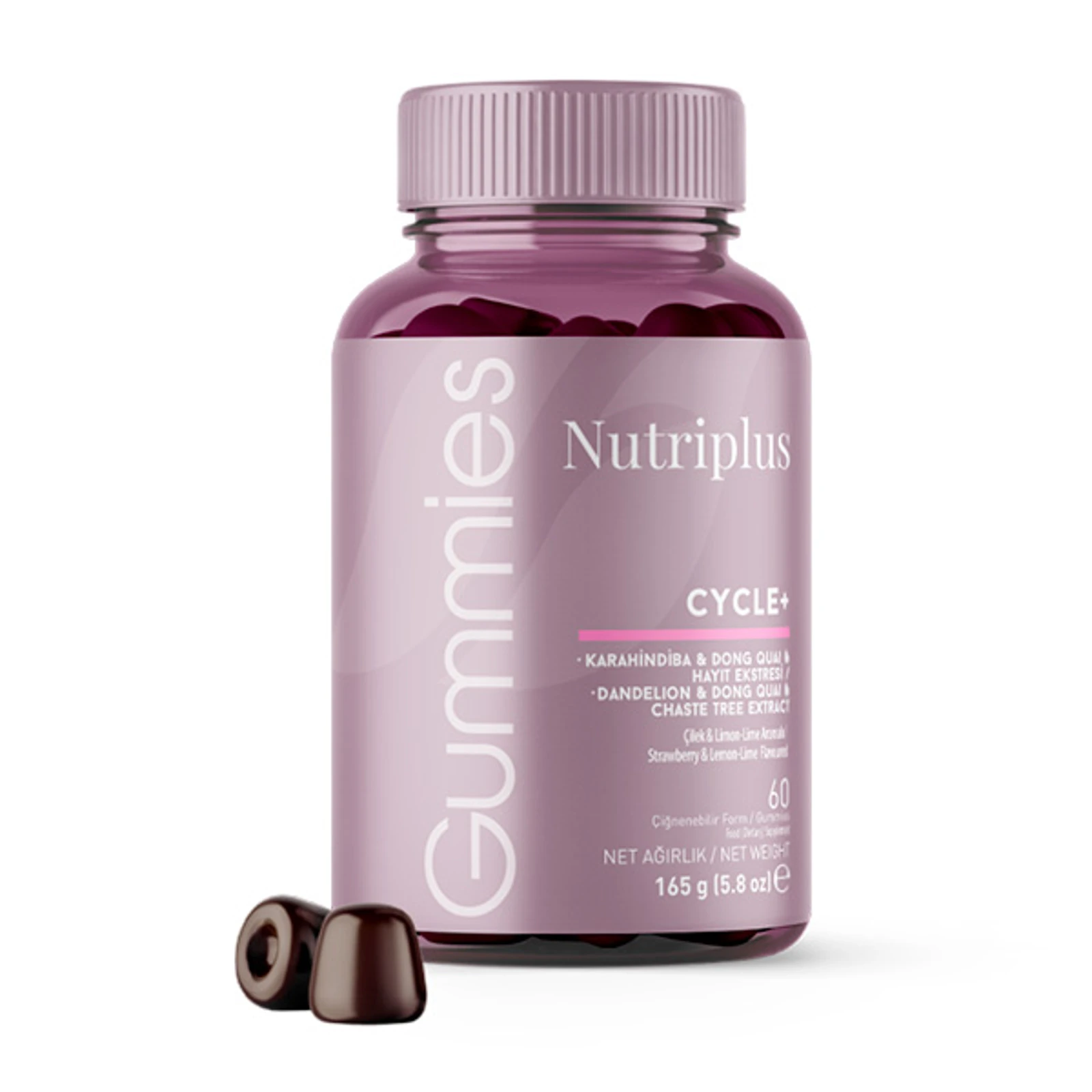 1001641_400.webp Nutriplus Cycle+ Gummy Çilek & Lime Aromalı 60 Adet - Görsel 1