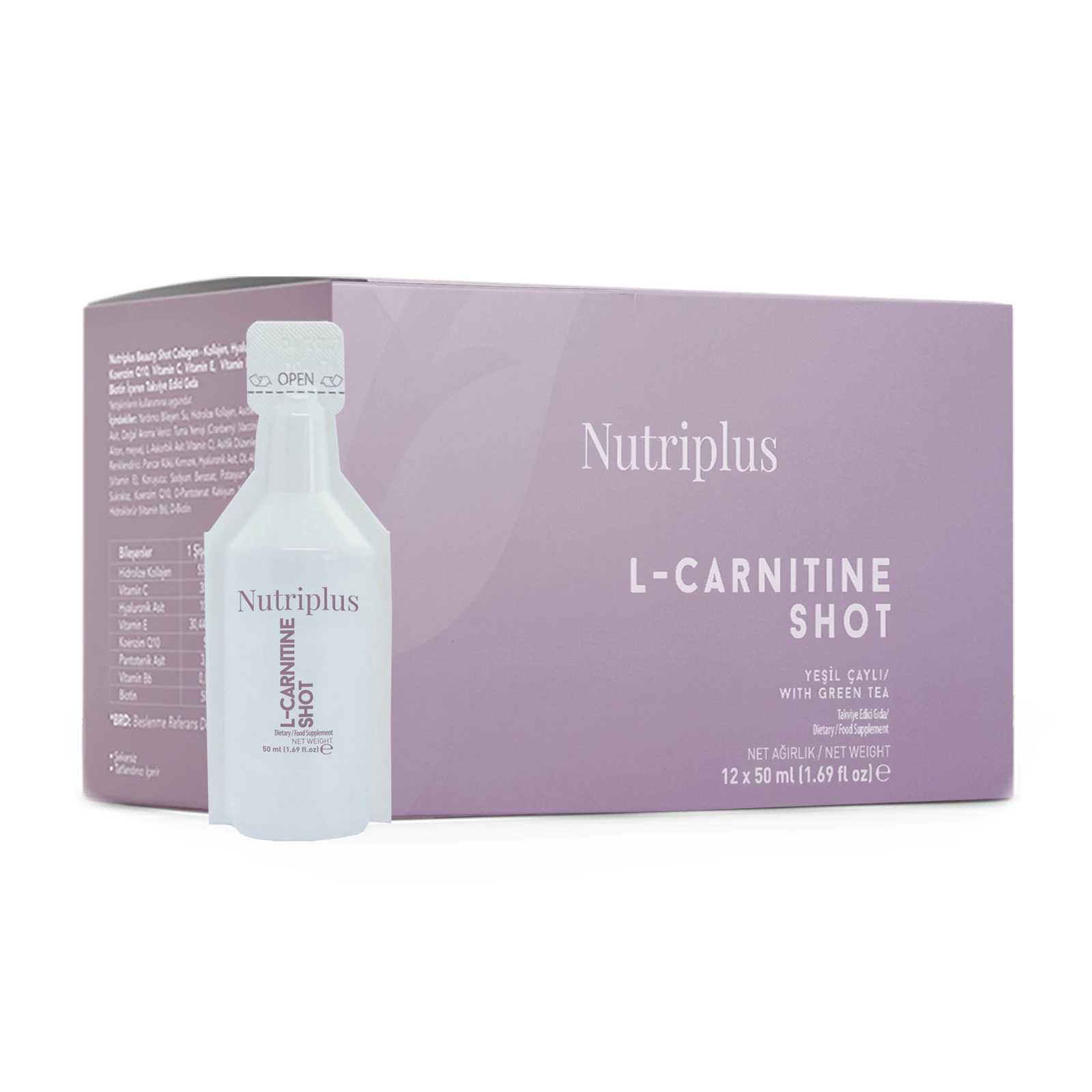 1001941_400.webp Nutriplus L-Carnitine Shot 12’li Flakon - Görsel 1