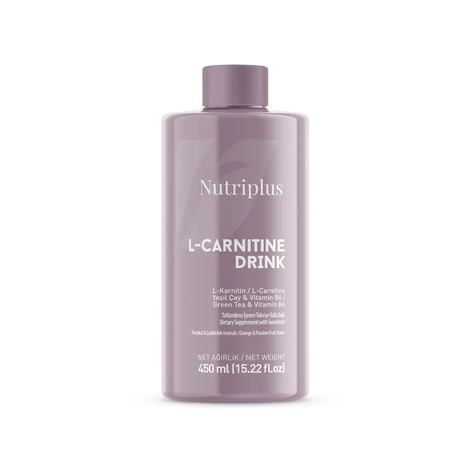 1002585_400_1.webp Nutriplus L-Karnitin Portakal & Çarkıfelek Meyvesi 450 ml - Görsel 1